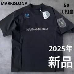 【タグ付LL】MARK&LONA 2025年モデル ハイネックシャツ　メンズ　黒のサムネイル