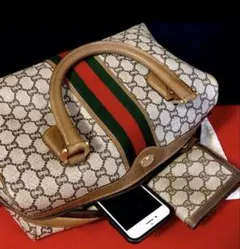 値下げ中　保管品　グッチ　オールドグッチ シェリーライン　ボストンバッグ