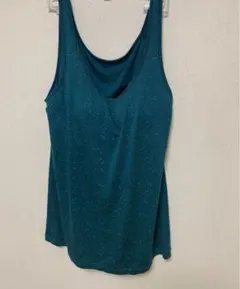 ユニクロ エアリズム ブラタンクトップ　Lサイズ ブルー ドット柄