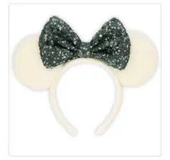 Disney カチューシャ ミニー スパンコール 白 緑