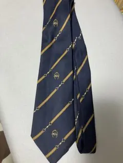 GUCCI ネクタイ ネイビー シルク ストライプ