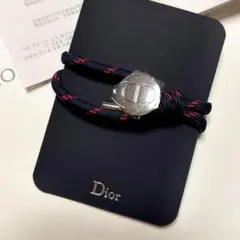 新古品 未使用 ディオールオム ノベルティ ネイビー レッド ブレスレット