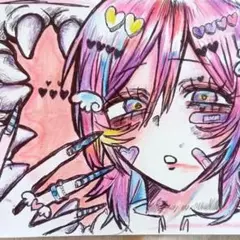 手描きオリジナルイラスト 原画　ヤバA