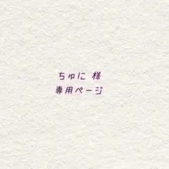 ちゅに様専用ページ