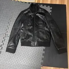 ZARA メンズ ブラック レザー ボンバージャケット00sのサムネイル