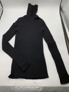 アンタイトル ウール リブタートルネック ニット ブラック 黒 イタリア製素材
