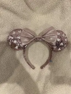 ディズニーピンクのハート型スパンコールカチューシャ