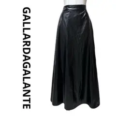 良品 GALLARDAGALANTE ガリャルダガランテ エコレザースカート 黒