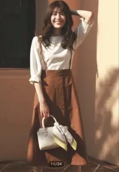 ANY SIS トップス×サスペンダーフレアスカート セットアップのサムネイル