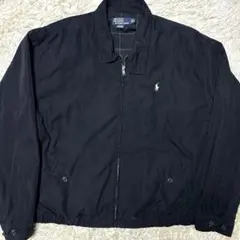 極上 90s ポロラルフローレン スイングトップ ピーチスキン XL 黒 y2k