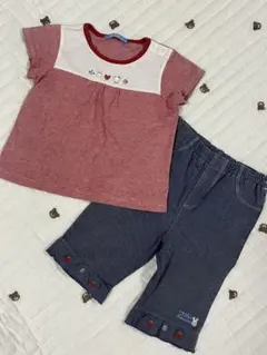 ファミリア　半袖Tシャツ ミキハウス　ズボン　90