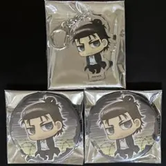 進撃の巨人 エレン ちみキャラ アクリルキーホルダー 缶バッジ 3点セット