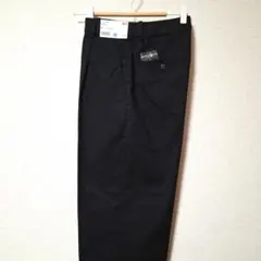 〈UNIQLO〉 タックワイドパンツ/コットン チノパン ブラックM