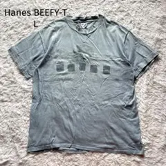 Hanes BEEFY-T /Tシャツ 半袖 ブルー系 L プロテクトオーシャン