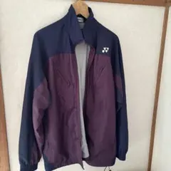 古着　YONEX ウォームアップジャケット L ネイビー/パープル