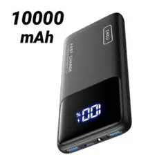 薄型★モバイルバッテリー 大容量 10000mAh 軽量 小型 PSE ブラックのサムネイル