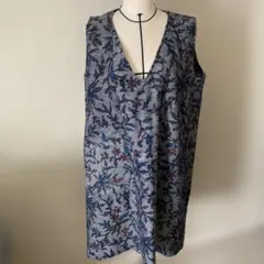 着物リメイク ハンドメイド チュニック ワンピース エプロン 割烹着 一点物