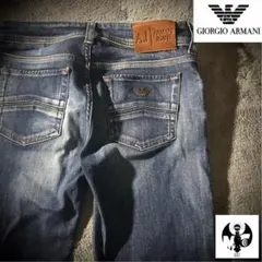 AJ Armani Jeans デニムブルー スリムフィット