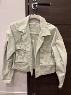 Bershka デニムジャケット ライトグリーン