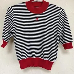 KANGOL ストライプ 半袖ニット セーター