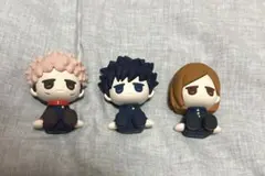 呪術廻戦　じとっと　ラバーフィギュア 虎杖悠仁・伏黒恵・釘崎野薔薇