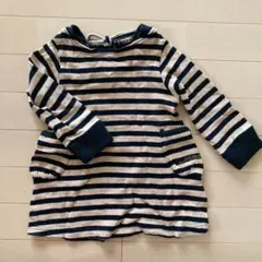 ブリーズ　ボーダーワンピース　90