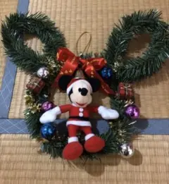 クリスマスリース ミッキーマウス ぬいぐるみ付き 箱付き