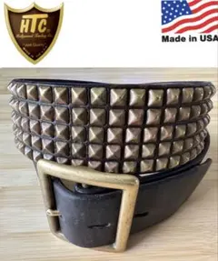 希少初期HTC ブラスＯリング レザーベルト34inch ヴィンテージ HTC エイチティーシー BELT #24 END VINTAGE BLK 34inch ベルト