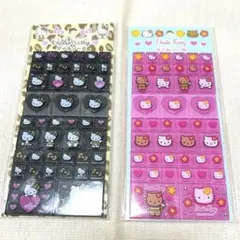 ハローキティ　タイルシール　ヒョウ柄　ギャル　日焼けキティ