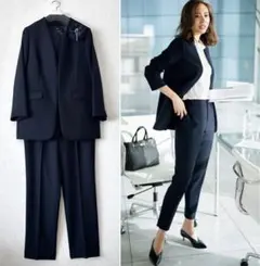 大きいサイズ44＊２３区 セットアップ スーツ卒園卒業入園入学＊自由区組曲ICB