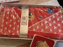 赤い和柄懐紙入れ　京雅