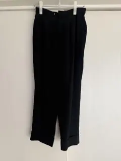 agnes b. アニエスベー ワイドパンツ ブラック 黒 センタープレスのサムネイル