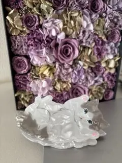 猫ヘアクリップ