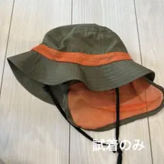 オリーブグリーン メッシュ UVカットバケットハット　撥水のサムネイル