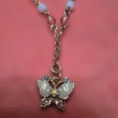 #アナスイ　#新品未使用　#蝶モチーフピンク ゴールド ネックレス