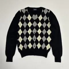 お*し様 イエナ IENA アーガイル カーディガン ウール100% 大人可愛い