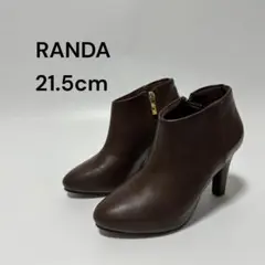 【美品】RANDAの晴雨兼用ベーシックショートブーツ21.5cm