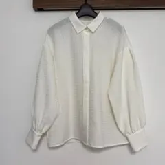 【新品未使用】any SiS ワッフル素材 長袖シャツ ホワイト タグ付きのサムネイル