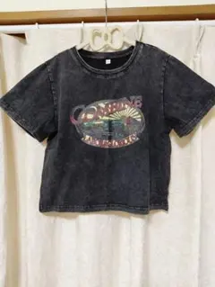 ダークグレー グラフィックTシャツ