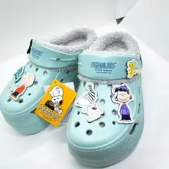 【新品未使用】PEANUTS ミントグリーン クロックス風サンダル　23.0cmのサムネイル