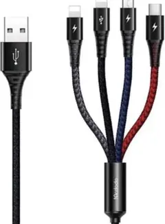 【SIQIWO】 4 in 1 充電ケーブル USB ケーブル 1.2m