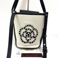 美品　クレイサス　CLATHAS バケツ型 2way パール カメリア バッグ
