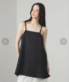 Ray Beams ドットプリント ミニキャミワンピース ブラックのサムネイル