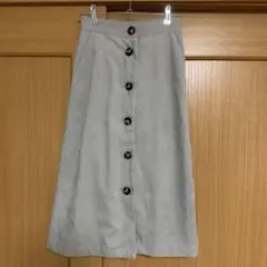 美品YECCAVECCAフロントボタンデザインタイトロングスカート　グレーS
