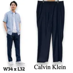 【US古着】Calvin Klein スラックス　ネイビー W34 x L32のサムネイル