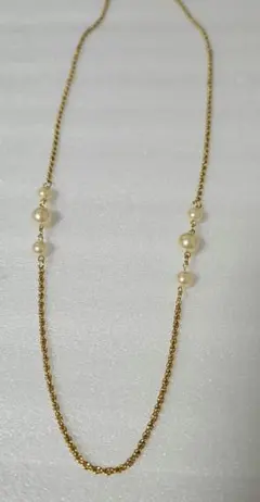ゴールドチェーン パール ネックレス