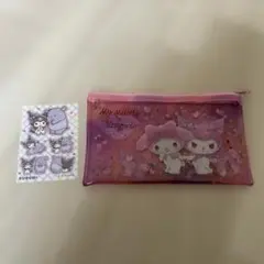サンリオ⭐︎マイメロ　クロミポーチ★シール