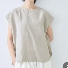 極美品✨イチアンティークス リネン100% プルオーバー ブラウス ゆったり半袖 極美品✨イチアンティークス リネン100% プルオーバー ブラウス