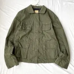 【アイアイエムケー】ミリタリージャケット フルジップ 綿100％ 40