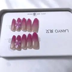 LAVANO グラデーションピンク ネイルチップ S